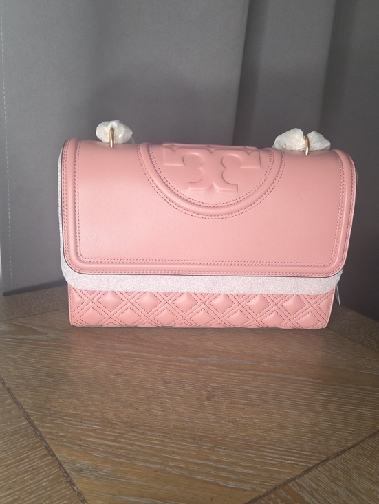 Tory Burch Handbags - Tory Burch Blush Quilted Shoulder Bag with Logo Flap